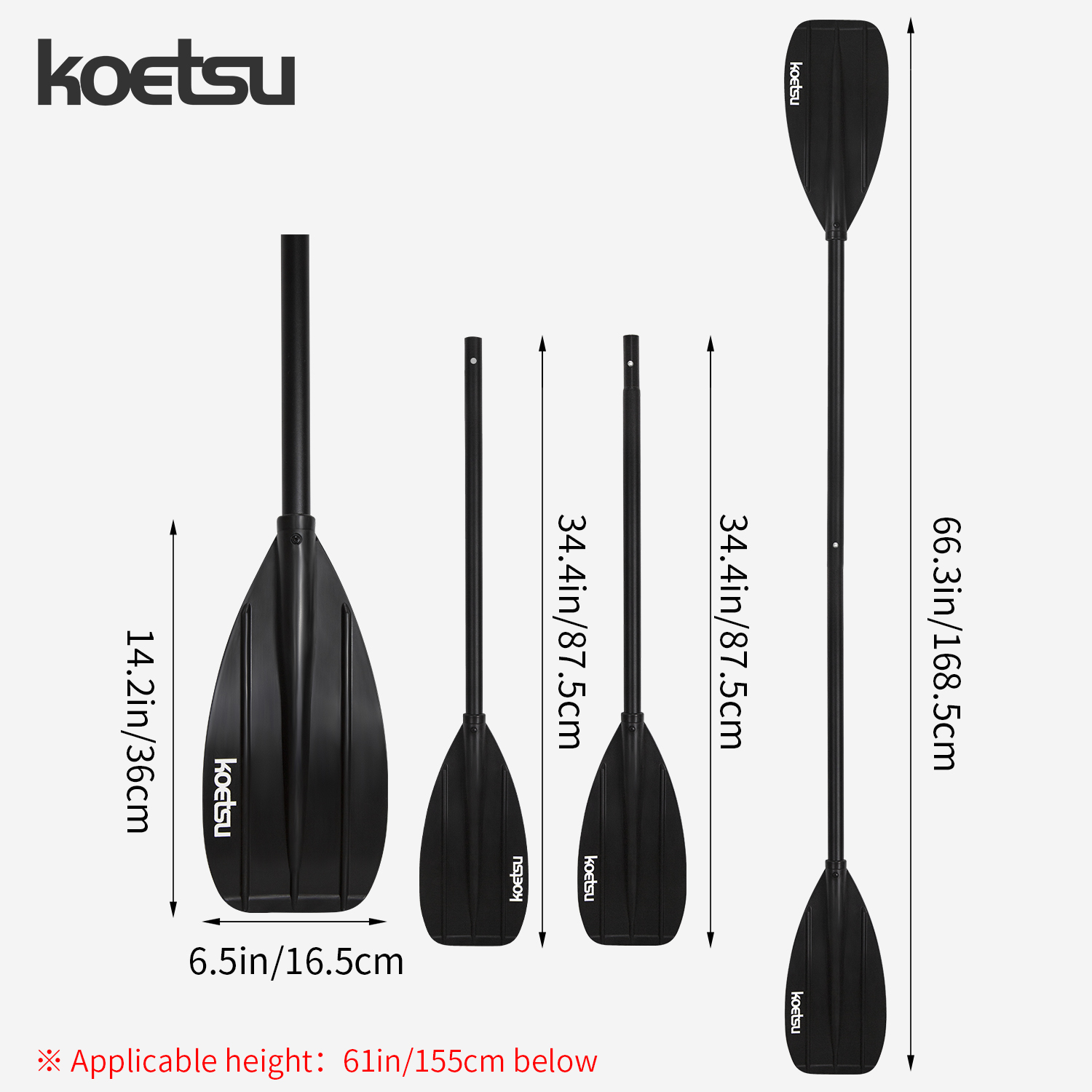 KOETSU 알루미늄 합금 양방향 카약 패들 - 카누, - Fishing Kayak Paddle 리뷰 및 가격