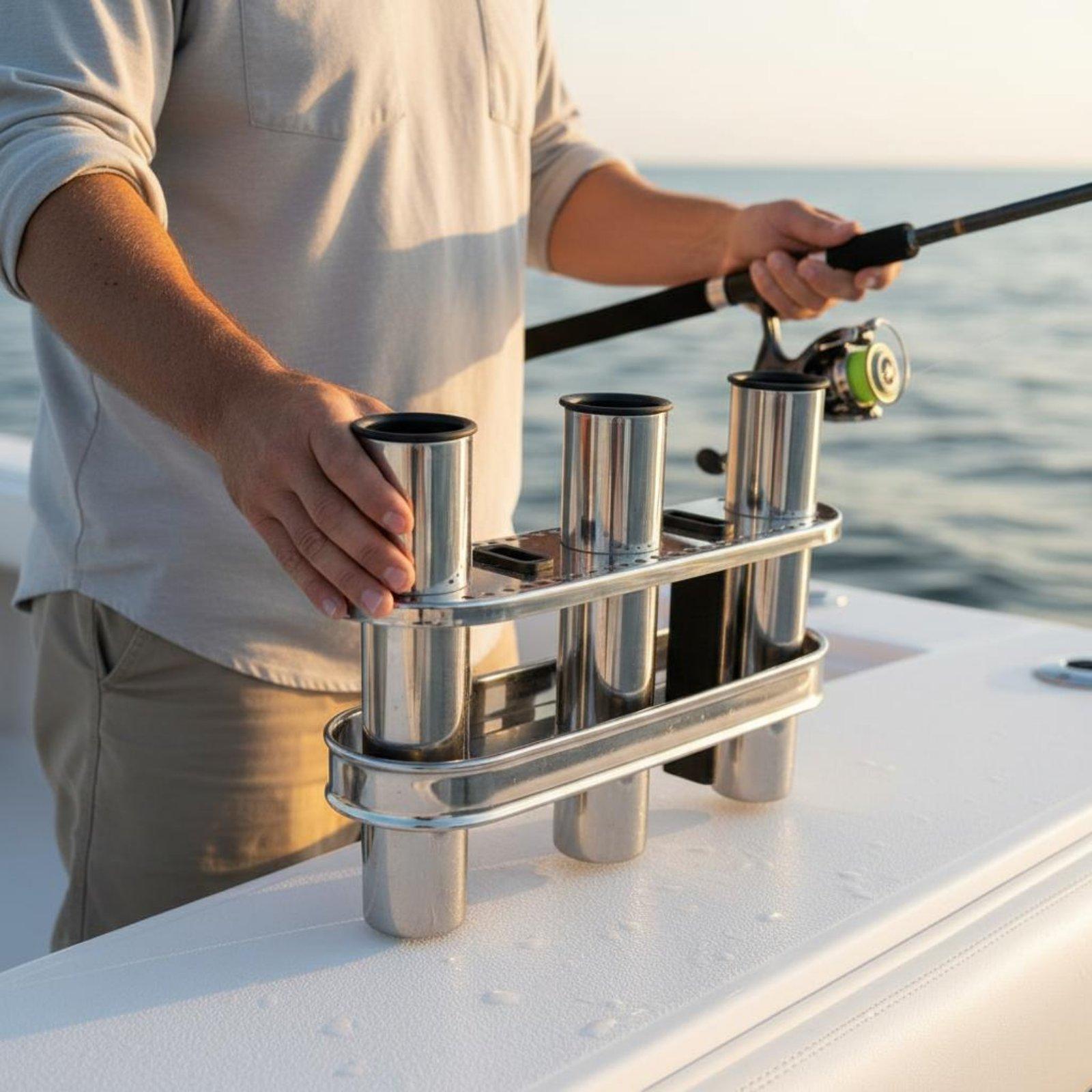 방수 스테인리스 스틸 낚싯대 거치대 3단 홀더 - 보트 - Fishing Kayak Rod Holder 리뷰 및 가격